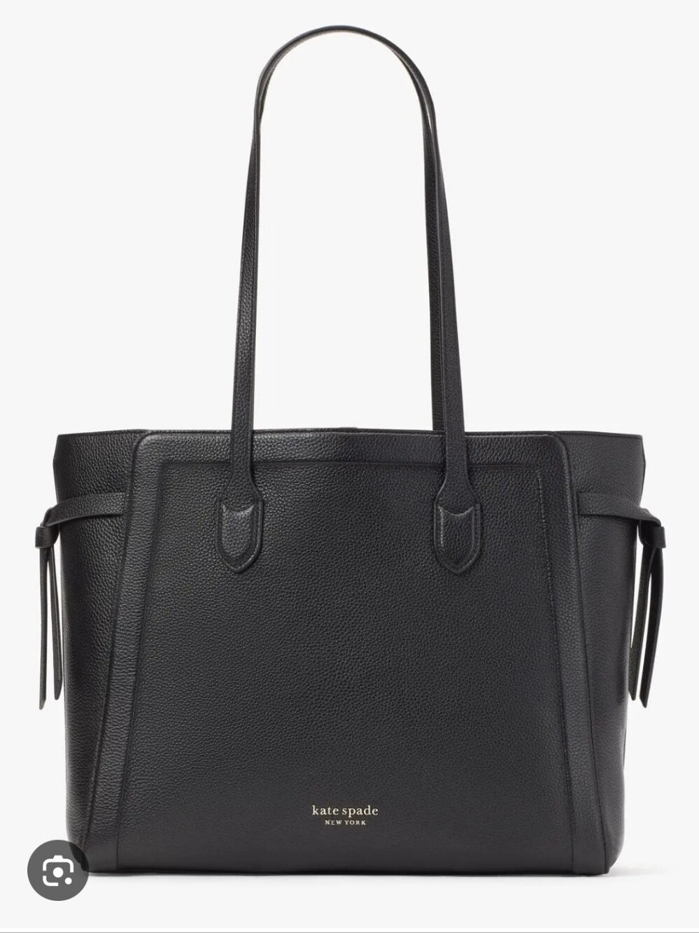 Kate Spade Knott Large Black Pebbled Leather Tote Bag